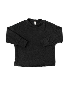 boxy long sleeve tee - granite