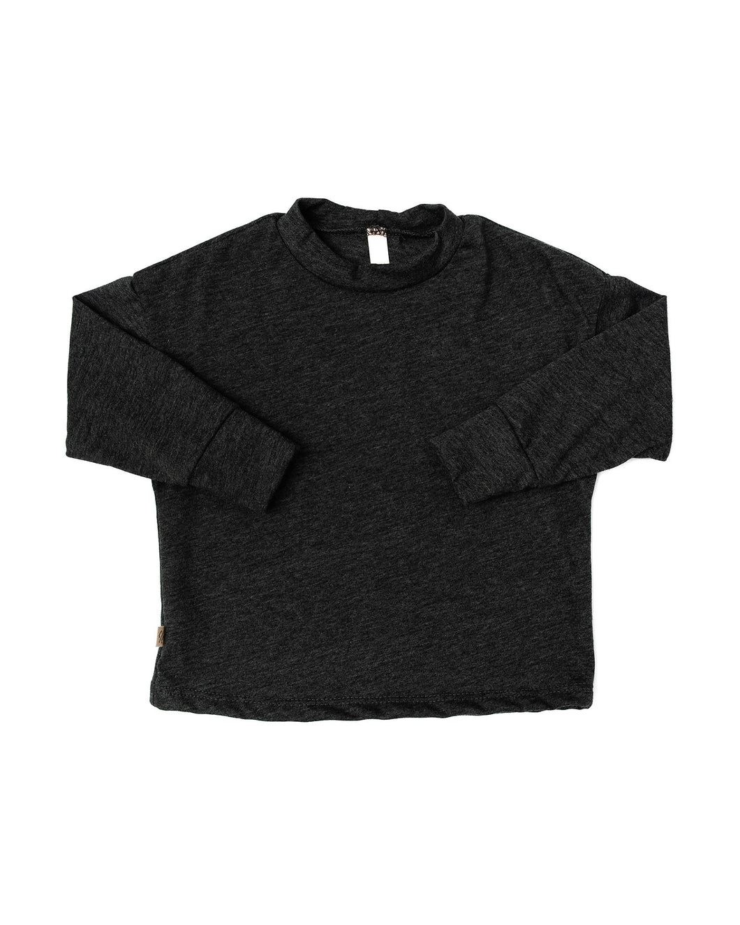 boxy long sleeve tee - granite