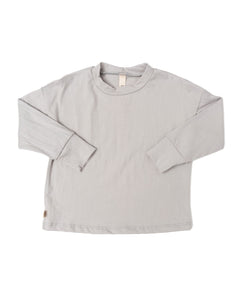 boxy long sleeve tee - nickel