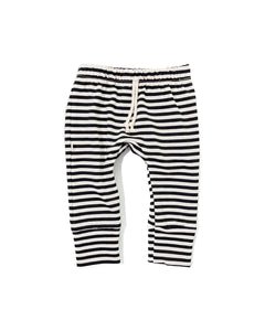 gusset pants - black stripe
