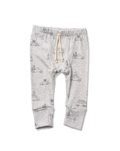 Load image into Gallery viewer, rib knit pant - holiday cars on pearl