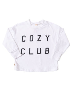 boxy long sleeve tee - club cozy on shell