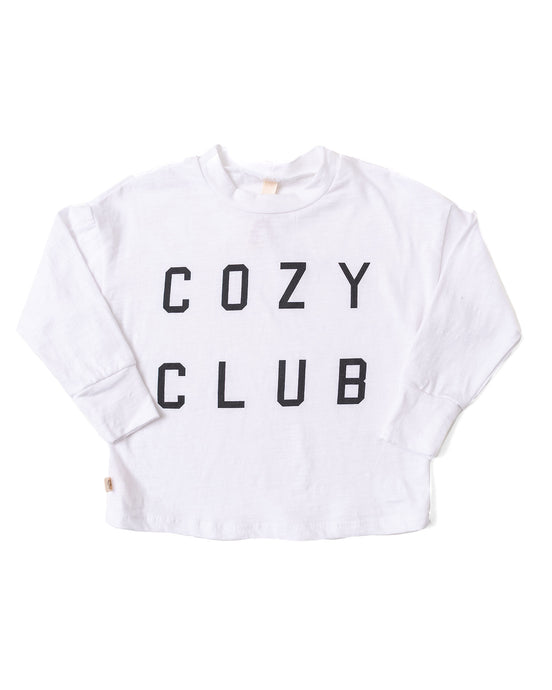boxy long sleeve tee - club cozy on shell