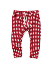 Load image into Gallery viewer, rib knit pant - red gingham