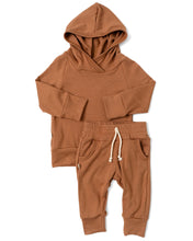 Load image into Gallery viewer, rib knit hoodie set - teddy