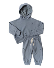 Load image into Gallery viewer, classic sweat set - bolts on mineral blue