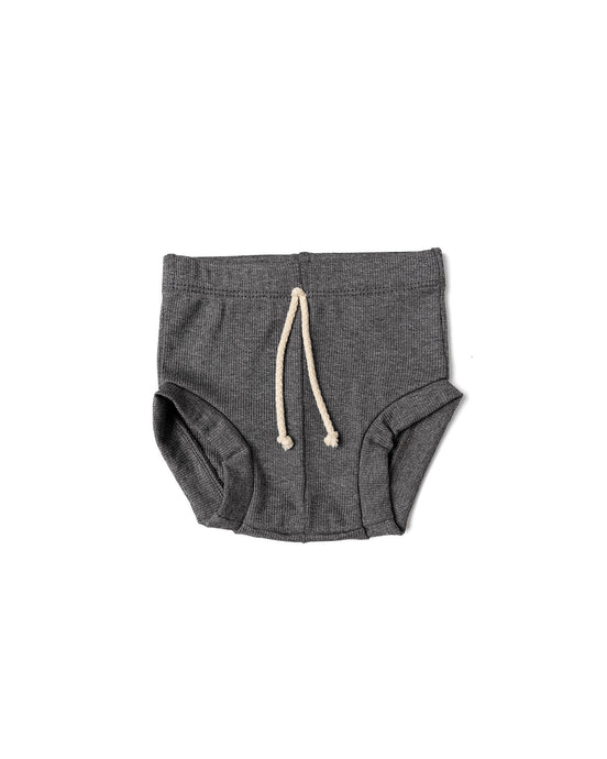 rib knit bloomers - iron gray
