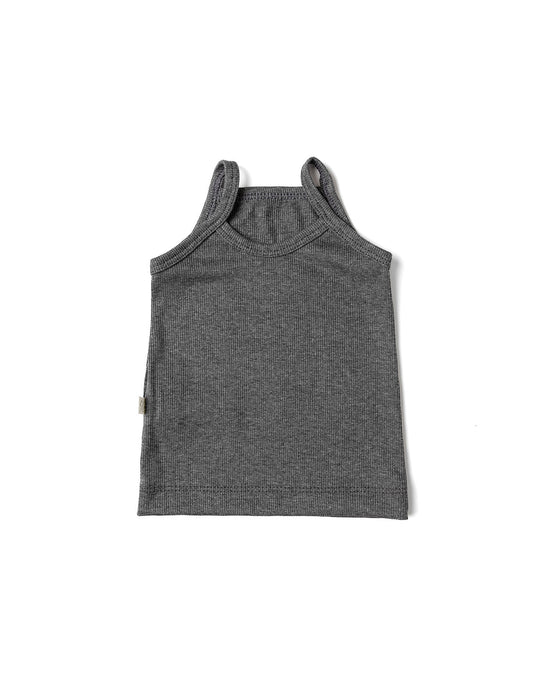 rib knit camisole - iron gray