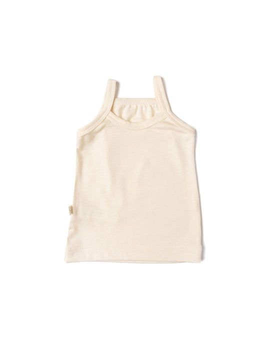 rib knit camisole - natural