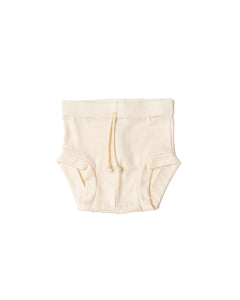 rib knit bloomers - natural