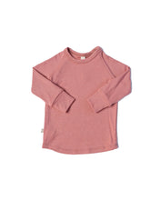 Load image into Gallery viewer, rib knit long sleeve tee - dusty rose