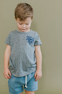 basic tee - childhoods athletic club on heather gray