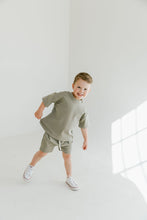 Load image into Gallery viewer, rib knit boy shorts set - vetiver