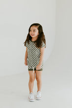 Load image into Gallery viewer, rib knit tee - painted checkerboard