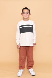 boxy long sleeve tee - duo stripe