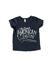 Load image into Gallery viewer, basic tee - the great american pastime on polo blue