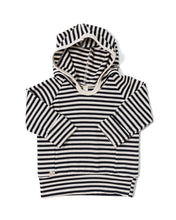 Load image into Gallery viewer, beach hoodie - black stripe
