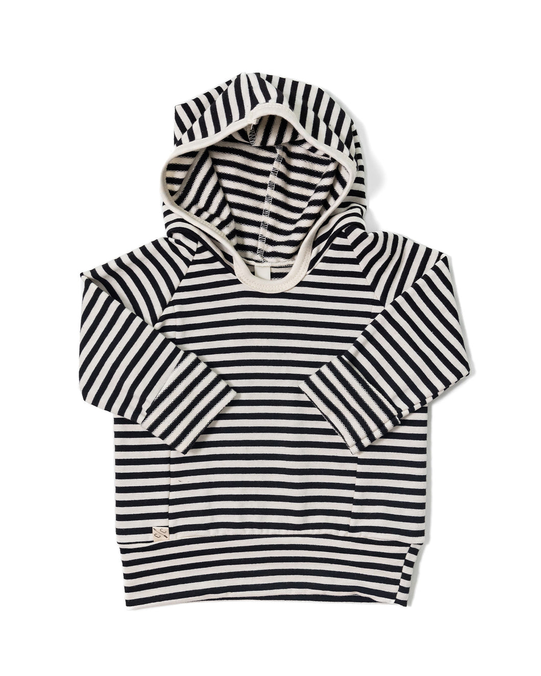 beach hoodie - black stripe