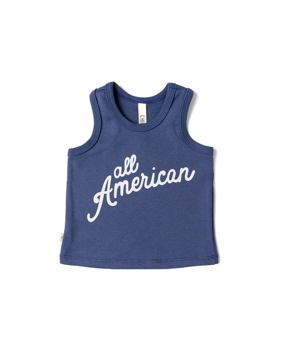 tank top - all american on ink blue