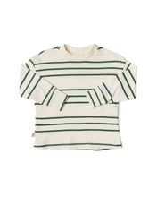 Load image into Gallery viewer, boxy long sleeve tee - triple stripe on golf green