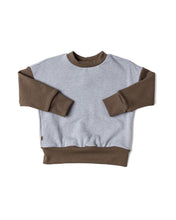 Load image into Gallery viewer, boxy sweatshirt - stone blue and dark fatigue