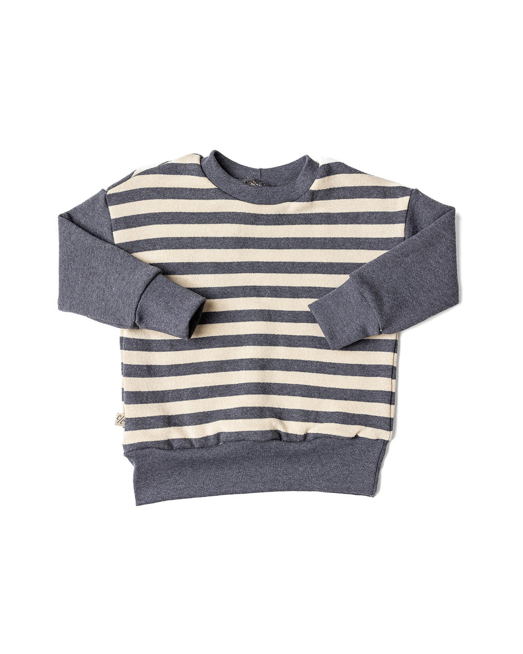 boxy sweatshirt - iron gray and iron gray beige stripe
