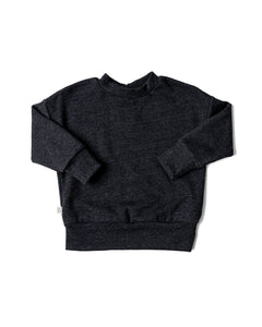 boxy sweatshirt - heather black