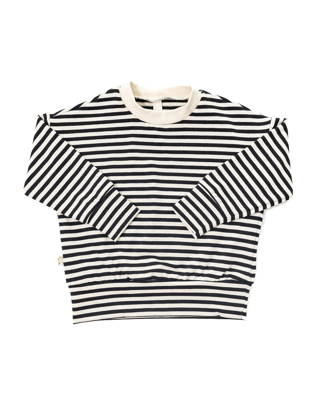 boxy sweatshirt - black stripe