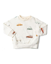 Load image into Gallery viewer, boxy sweatshirt - cars on natural
