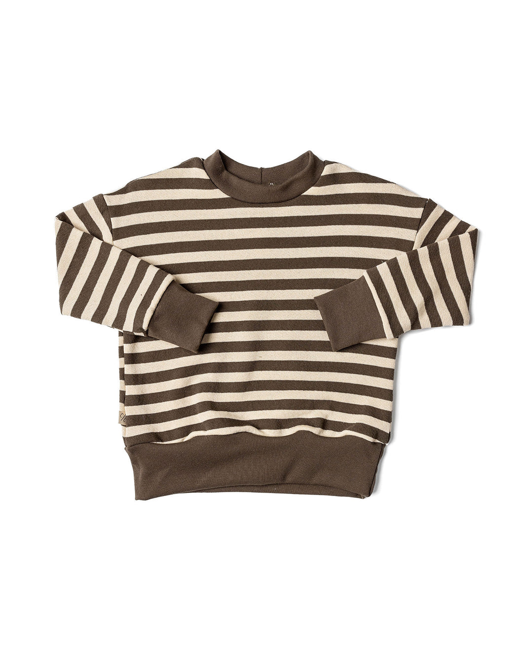 boxy sweatshirt - dark fatigue and dark fatigue stripe