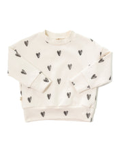 Load image into Gallery viewer, boxy sweatshirt - hearts on natural