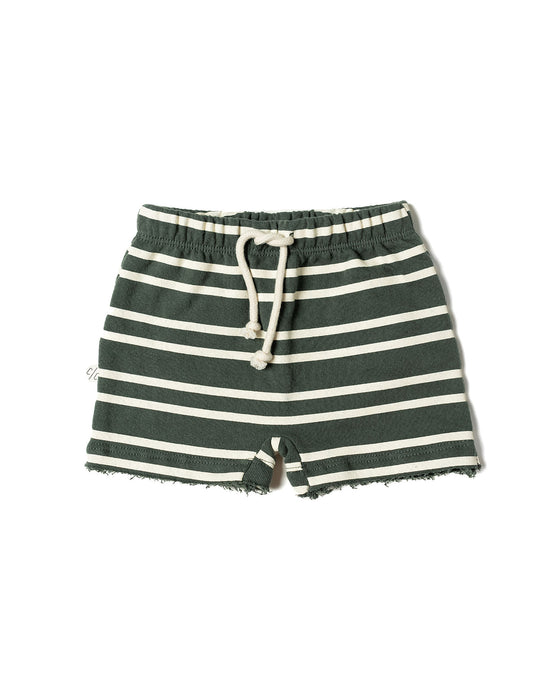 boy shorts - heritage green stripe