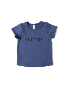 basic tee - brother on ink blue