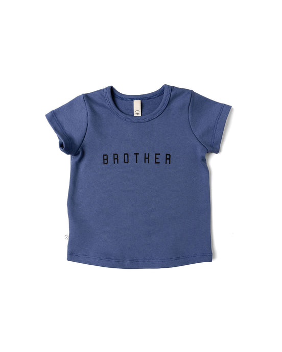 basic tee - brother on ink blue
