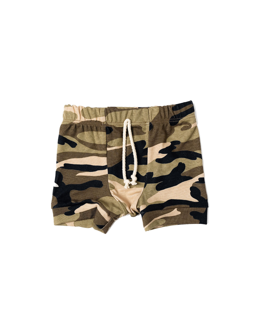 rib knit shorts - camouflage