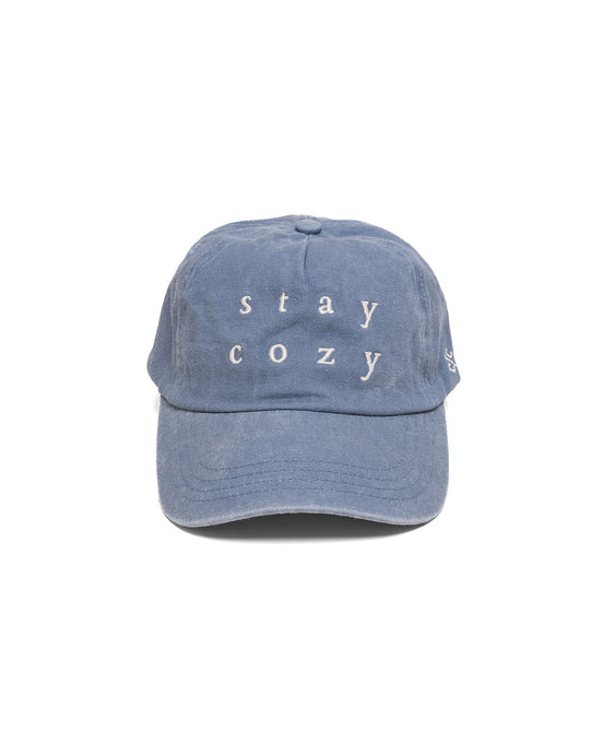 classic cap - stay cozy on washed denim