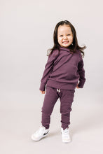 Load image into Gallery viewer, rib knit joggers CO - black plum