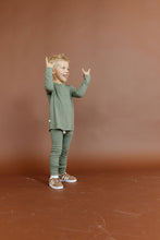 Load image into Gallery viewer, rib knit pant - dark sage