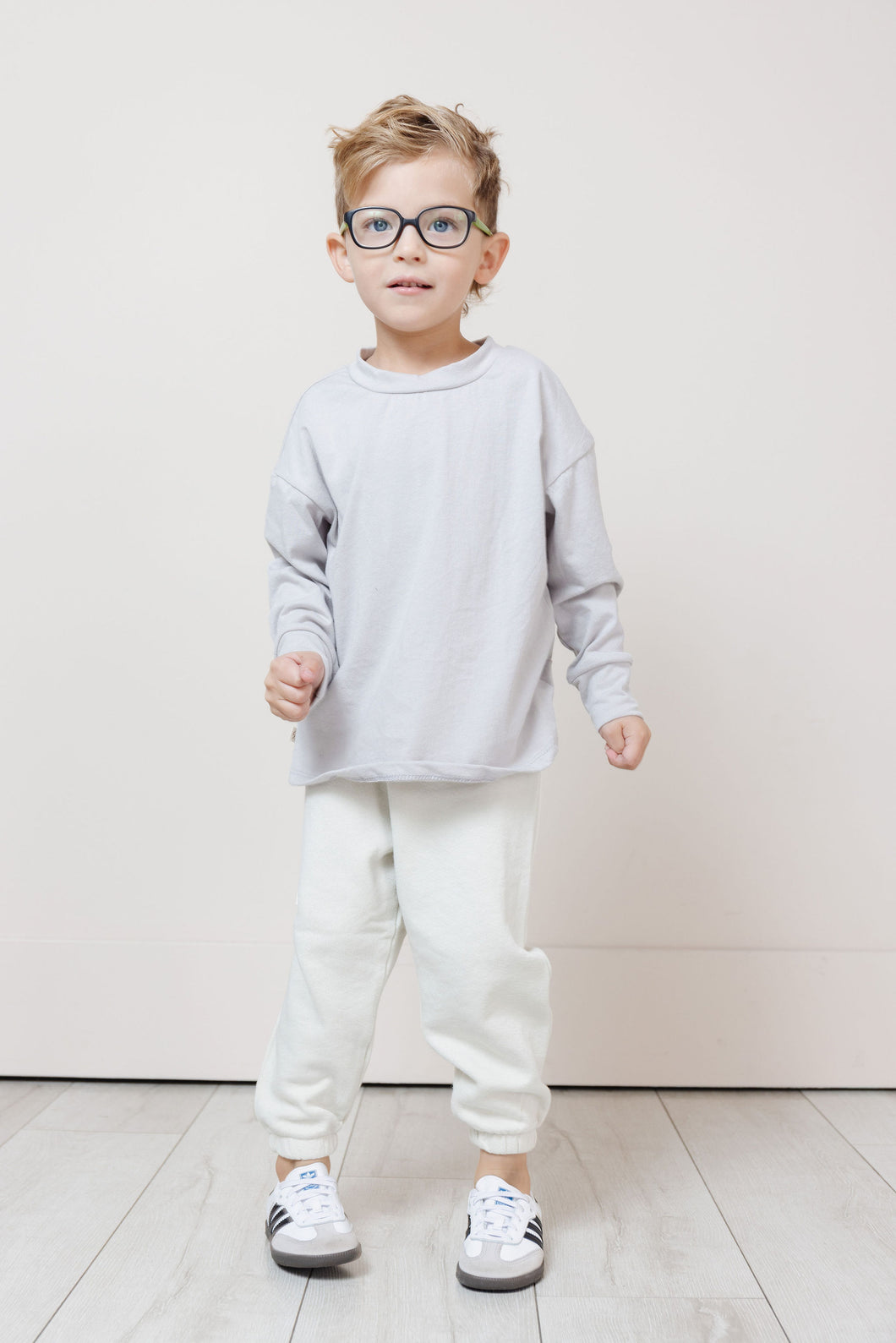 boxy long sleeve tee - nickel