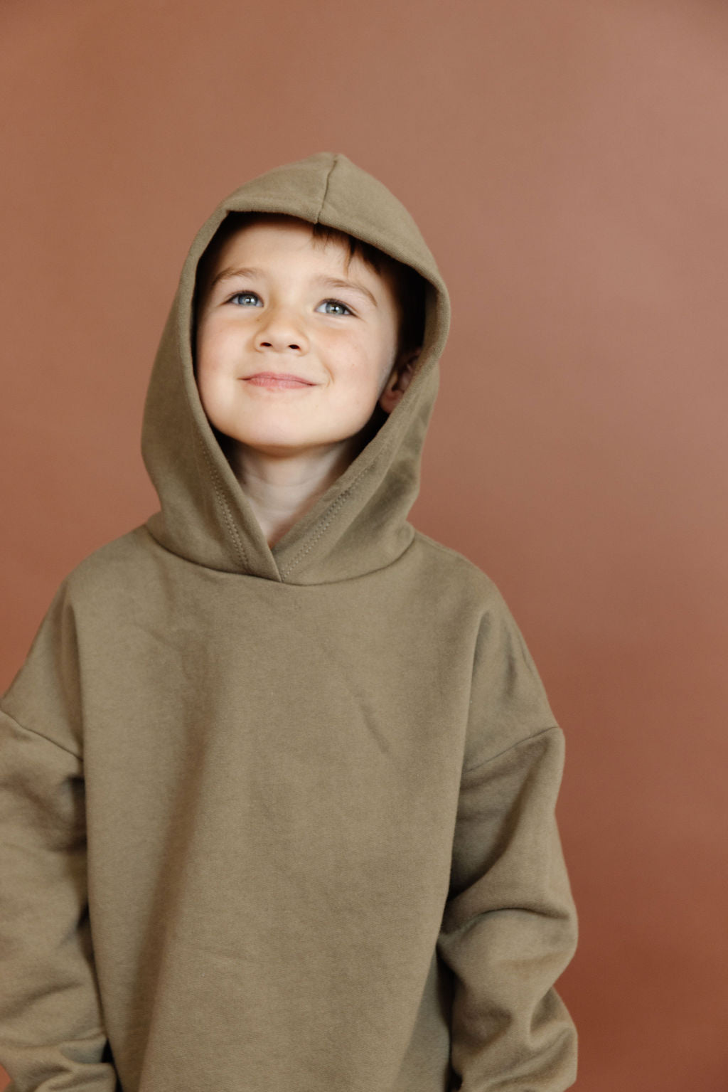 classic hoodie - caper - fleece terry