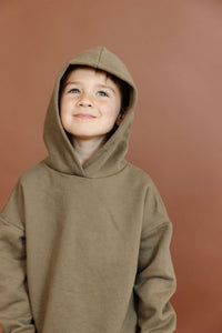 classic hoodie - caper - fleece terry