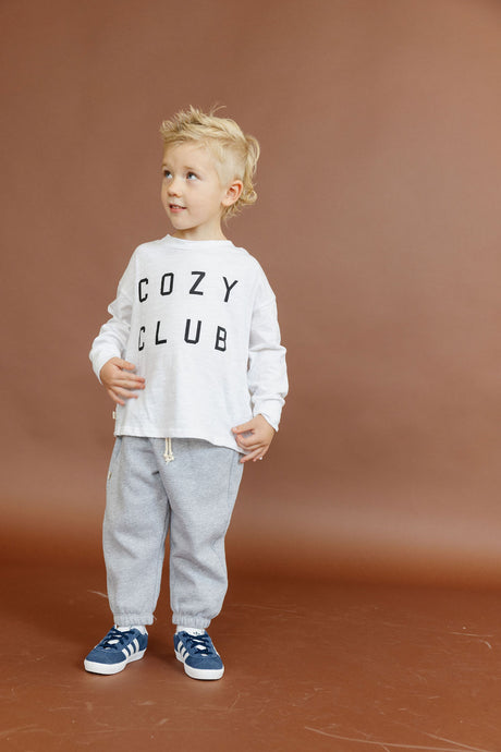 boxy long sleeve tee - club cozy on shell