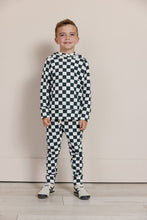 Load image into Gallery viewer, trademark raglan hoodie - jade checkerboard