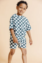 Load image into Gallery viewer, boxy tee - jade checkerboard