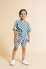 Load image into Gallery viewer, boy shorts - jade checkerboard