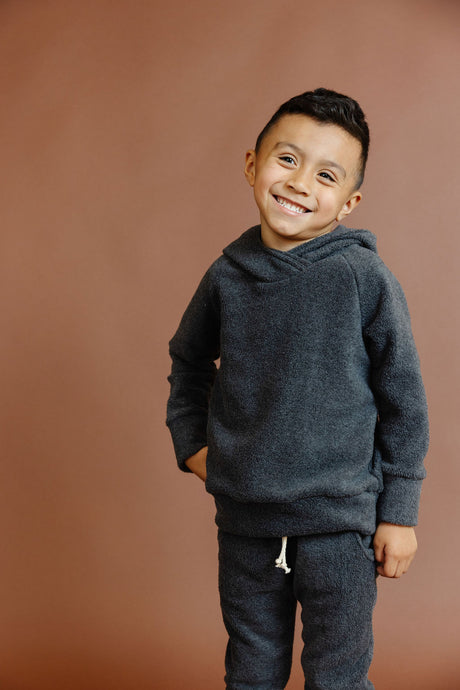 trademark raglan hoodie - granite - polar fleece