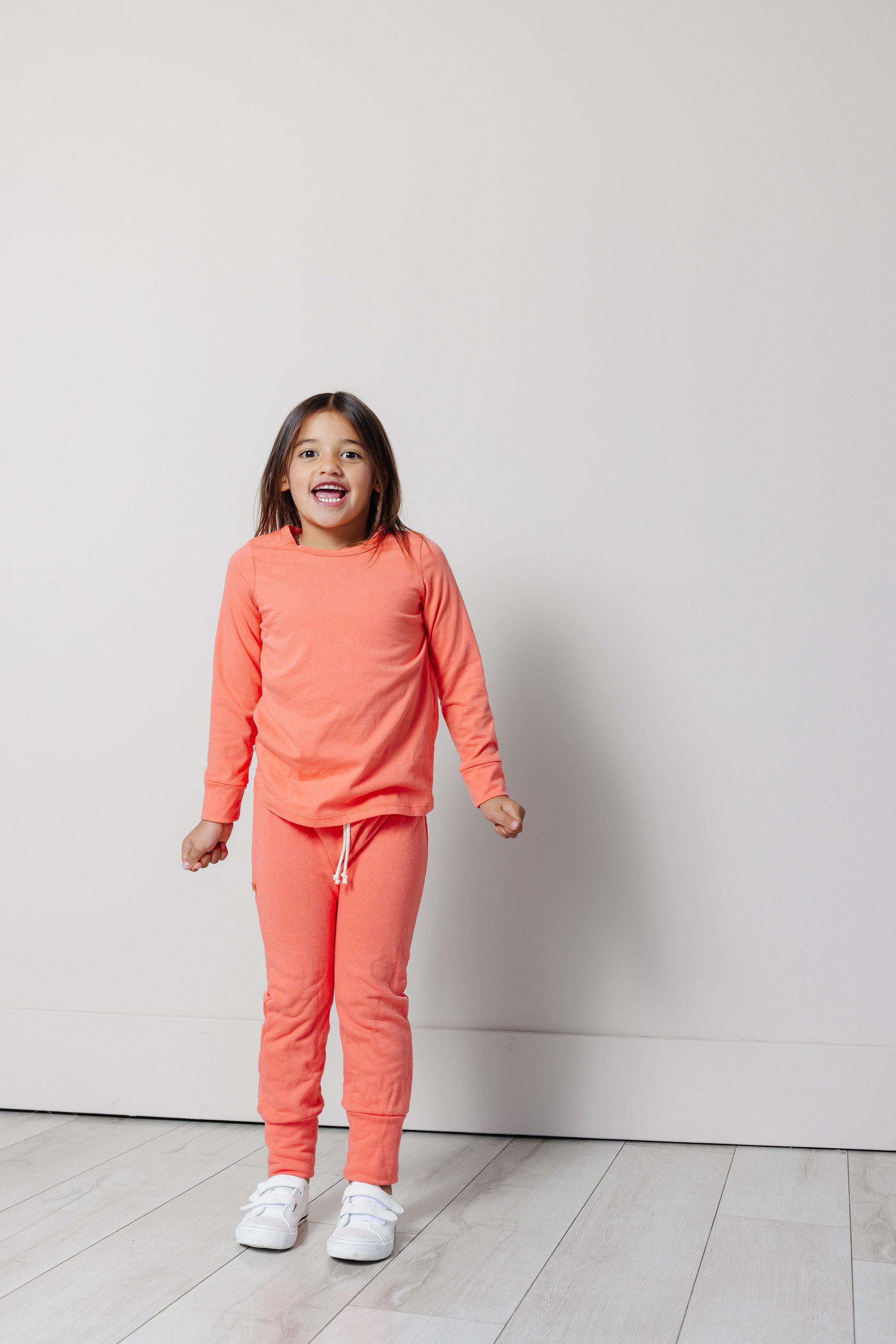gusset pants - living coral