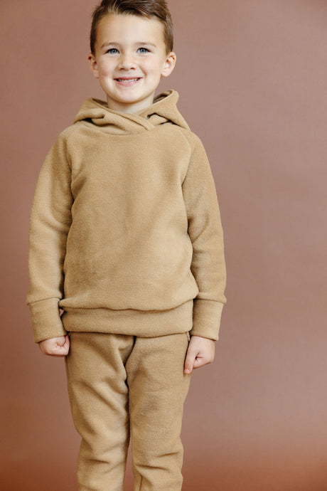 trademark raglan hoodie - kahki - polar fleece