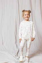 Load image into Gallery viewer, rib knit hoodie set - classic bow on natural
