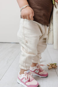vintage sweatpant - cream - fleece terry